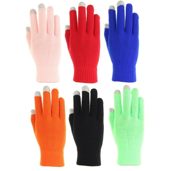 6 Pairs,Womens Touch Screen Winter Gloves, Texting Gloves