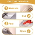 thumbnail image 5 of MODANU 4" x 78.7" Self Adhesive Door Kick Plate Stainless Steel Kick Plate for Bottom of Door Kick Plates for Exterior Doors Scratch Resistant No Drill for Interior, Exterior Doors (Black), 5 of 5