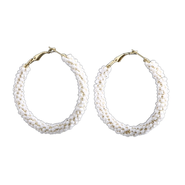 Pendientes de cuentas Jumpingount Bohemio estilo vintage de cristal 1 par