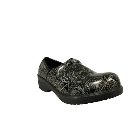 

Savvy Womens Brandy Nursing Shoes Black Scribble 7 M US