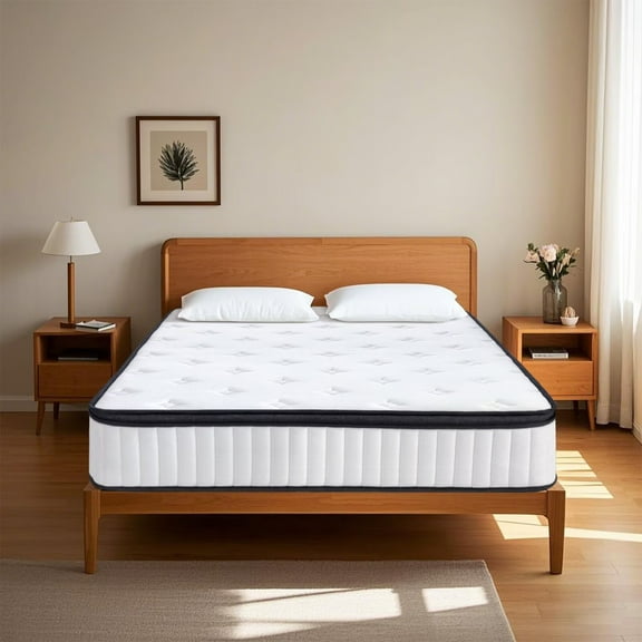 TWINXL Size Mattress, 12 Inch Foam Hybrid Mattress with Independent Spring, Medium Firm Mattress in a Box, Breathable and Pressure Relief, CertiPUR-US