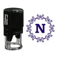 thumbnail image 1 of Printtoo Self Inking Octagon Celtic Swirl Frame Alphabet N Monogram Initial Office Stationary R-40 Rubber Stamp-Violet, 1 of 3