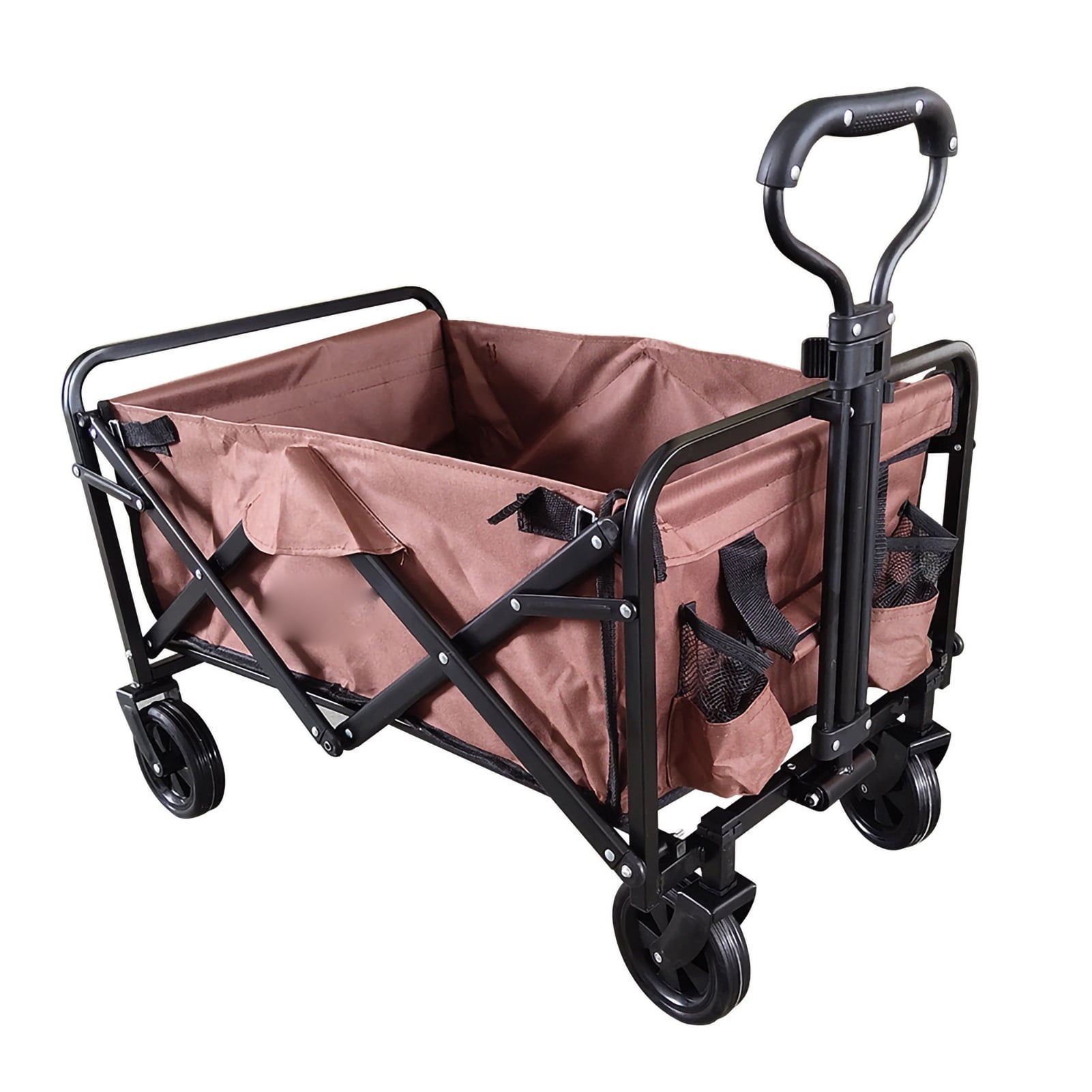 Portable Picnic Trolley Four Wheel Folding Camping Cart Portable Oxford
