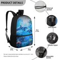 thumbnail image 2 of ZUXONGSY Dolphin Coral Clownfish Print School Backpacks for Teen Girls Boys 3 in 1 School Bag Book Bag with Lunch Box Pencil Case for Kindergarten Elementary Schoolbags Back Packs Travel Daypack, 2 of 6