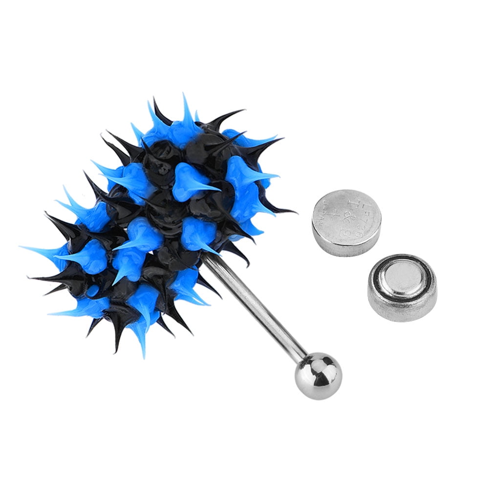 OTVIAP Tongue Ring, Tongue Stud,3Types Vibrating Tongue Ring Stud Barbell Stainless Steel Body Piercing Jewelry