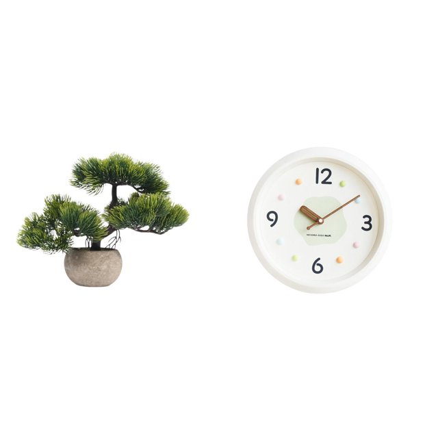 Reloj De Pared Moderno Con árbol Bonsái Artificial, Colección De Bonsáis Con Vegetación, Planta Artificial En Maceta, Reloj Decorativo Para El Hogar, La Oficina O El Estudio, Números