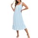 thumbnail image 1 of Camisón APRRAIN para mujer, sin mangas, victoriano, azul claro, S, 1 of 4