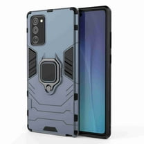 Dteck Shockproof Case For Galaxy Note 20, Rotating Ring Armor Dual Layer Ring Kickstand Shockproof Drop Protection Compatible Magnetic Car Mount case Holder, naby blue