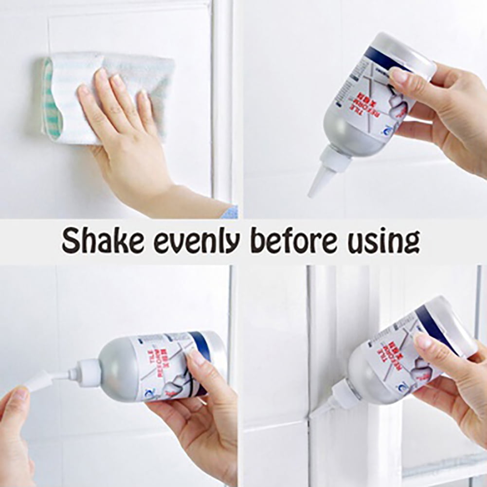 Sunjoy Tech Tile Grout Sealant Ready To Use Silicone Joint Filler Restore The Look Of Tile Grout Lines Re Whitens Grout For Home Tiles Bath Sinks Showers Walmart Com