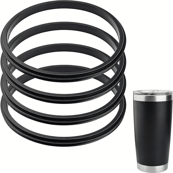 ICERUN Rubber Gaskets for 20 Oz Tumbler Lid, 4 Pack Silicone Seal O-Ring Replacement Parts, Compatible with 20 Oz Rambler Tumbler Lid and Straw Lid, Bpa-Free