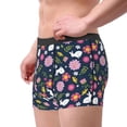 thumbnail image 3 of Wukai Floral Rabbit Print Men’s Underwear Breathable Boxer Briefs,&nbsp;Moisture Wicking & Breathable-Small, 3 of 7