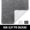 thumbnail image 4 of LOCHAS Luxury Bathroom Rug Shaggy Bath Mat 24 x 36 Inch, Washable Non Slip Bath Rugs for Bathroom Shower, Soft Plush Chenille Absorbent Carpets Mats, Gray, 4 of 7