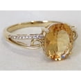 thumbnail image 3 of 2.3 Cts Natural Citrine and Diamond 14K Yellow Gold Woman Wedding Ring, 3 of 6