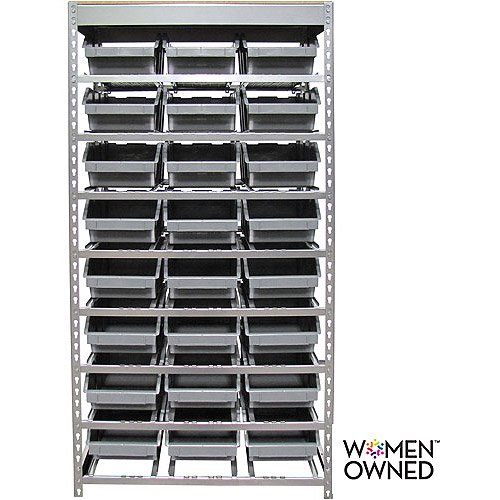 Gorilla Rack Commercial Bin Rack, Silver