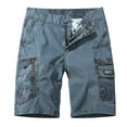thumbnail image 2 of Mefallenssiah Fashion Men'S Pocket Zipper Buttons Solid Leisure Time tooling Short Pants, 2 of 3