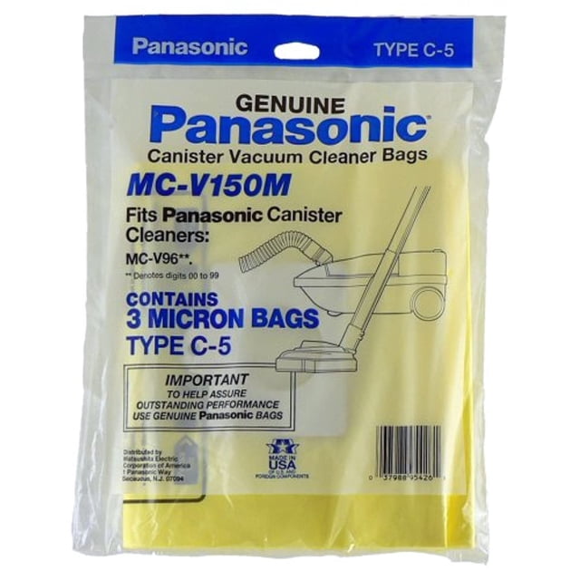 Juego de 3 Bolsas para Aspiradora Panasonic MC-V150M Canister