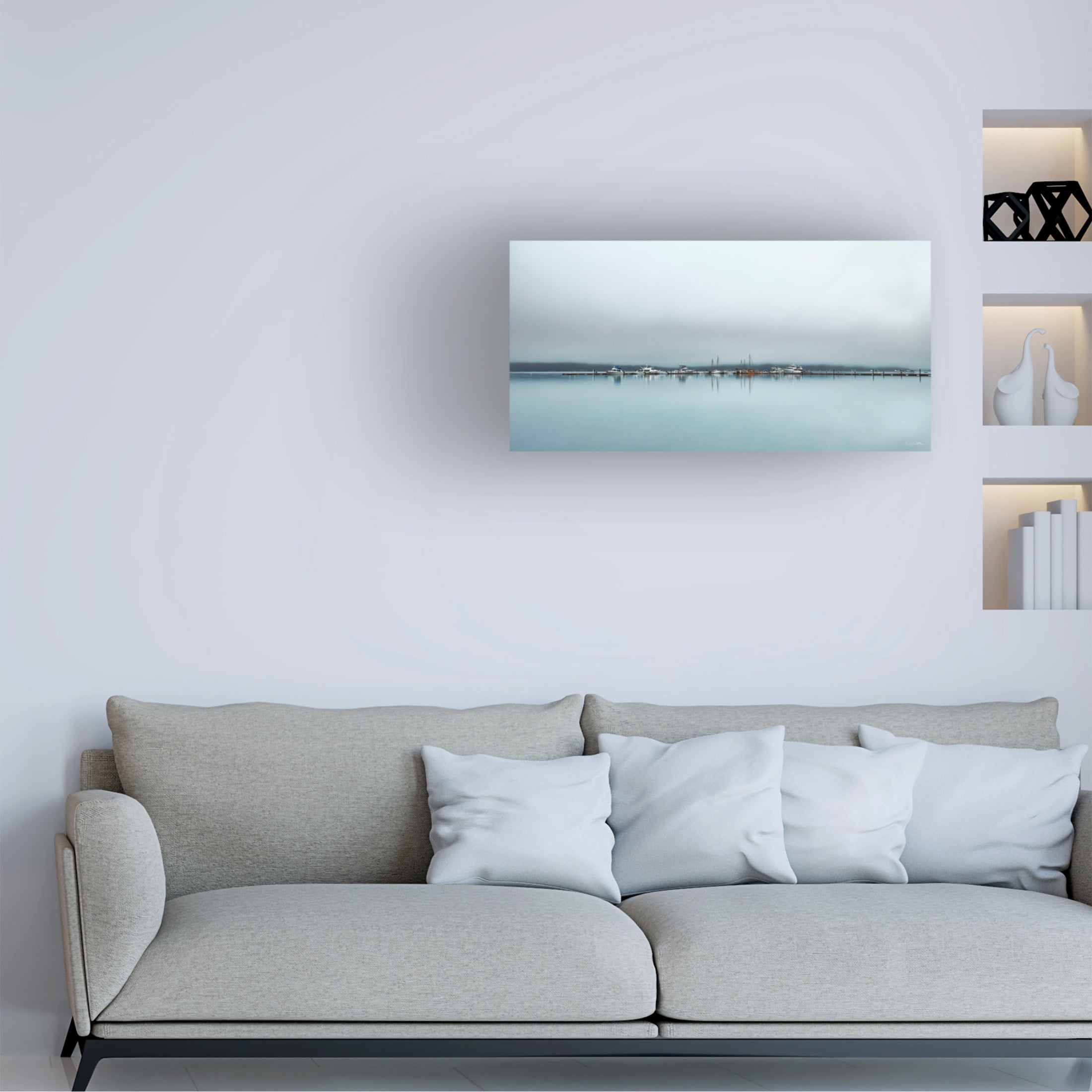 Canvas Wall Art - Kent Burkhardsmeier 'Chilling Fog' Wall Art for Living Room, Bedroom, or Office Décor by Trademark Fine Art - 24 x 12 Inches