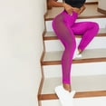 thumbnail image 5 of Tuphregyow Women High Waisted Mesh Elastic Yoga Pants Booty Lifting Leggings Slimming Yoga Pants Scrunch Butt Yoga Capris Comfy Trinity Buttery Yoga Capris Solid Hot Pink S, 5 of 6
