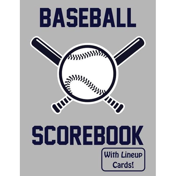 Baseball Scorebook With Lineup Cards: 50 Scorecards For Baseball and Softball (Paperback)
