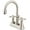 Brushed Nickel, variant on Kingston Brass Governor Two Handle 4" Centerset Lavatory Faucet with Brass Pop-up