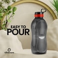 thumbnail image 4 of Oliveware King 2 Litre Water Bottle | For Home, Office & Gym | 2000 ML Jumbo Size | Sturdy with Holder | BPA Free Premium Bottle | Best Big 2L Bottle - Black Red (Plastic), 4 of 4