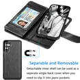 thumbnail image 4 of Galaxy S23 FE Case, S23 FE Wallet Case, Samsung Galaxy S23 FE 6.4 inchs PU Leather Case,Luxury Cash Credit Card Slots Folio Flip Cover [Detachable Magnetic Case] & Kickstand - Black, 4 of 7