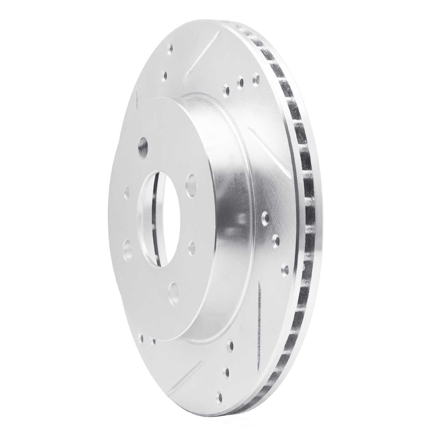 Dynamic Friction Company 631-53001L DFC Brake Rotor - Drilled And Slotted - Silver