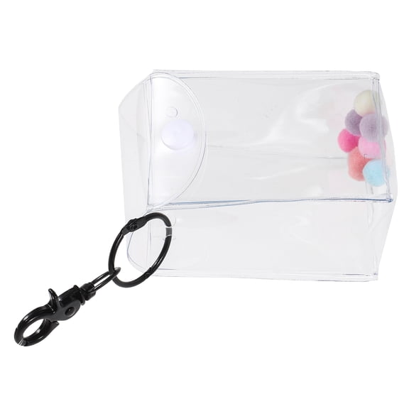 MLINS Doll Figurine Display Case With Keychain Clear Display Bag Keychain Mini Figurine Bag