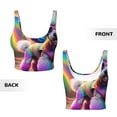 thumbnail image 5 of Fotbe Rainbow Poodle Urban Street Pattern Womens' Sports Bra Longline Wirefree Padded with Medium Support Sports Moisture-Wicking Workou Vest,Tank Top-Medium, 5 of 7