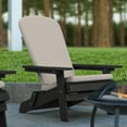 thumbnail image 4 of Emma + Oliver Set of Two All-Weather Poly Resin Folding Adirondack Chairs for Indoor/Outdoor Use in Black with Cream Cushions, 4 of 15
