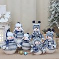 thumbnail image 2 of Christmas Plush Blue Snowman Doll Christmas Decoration for Home Decor Christmas Ornaments New Year 2024 Kids Gift Navidad Natal, 2 of 5