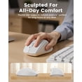 thumbnail image 2 of Wireless Keyboard Mouse Combo,Quiet Wave Keyboard with Leather Palm Rest, Ergonomic Mouse, Dual-System Switch, Plug & Play for Home Office,White, 2 of 8