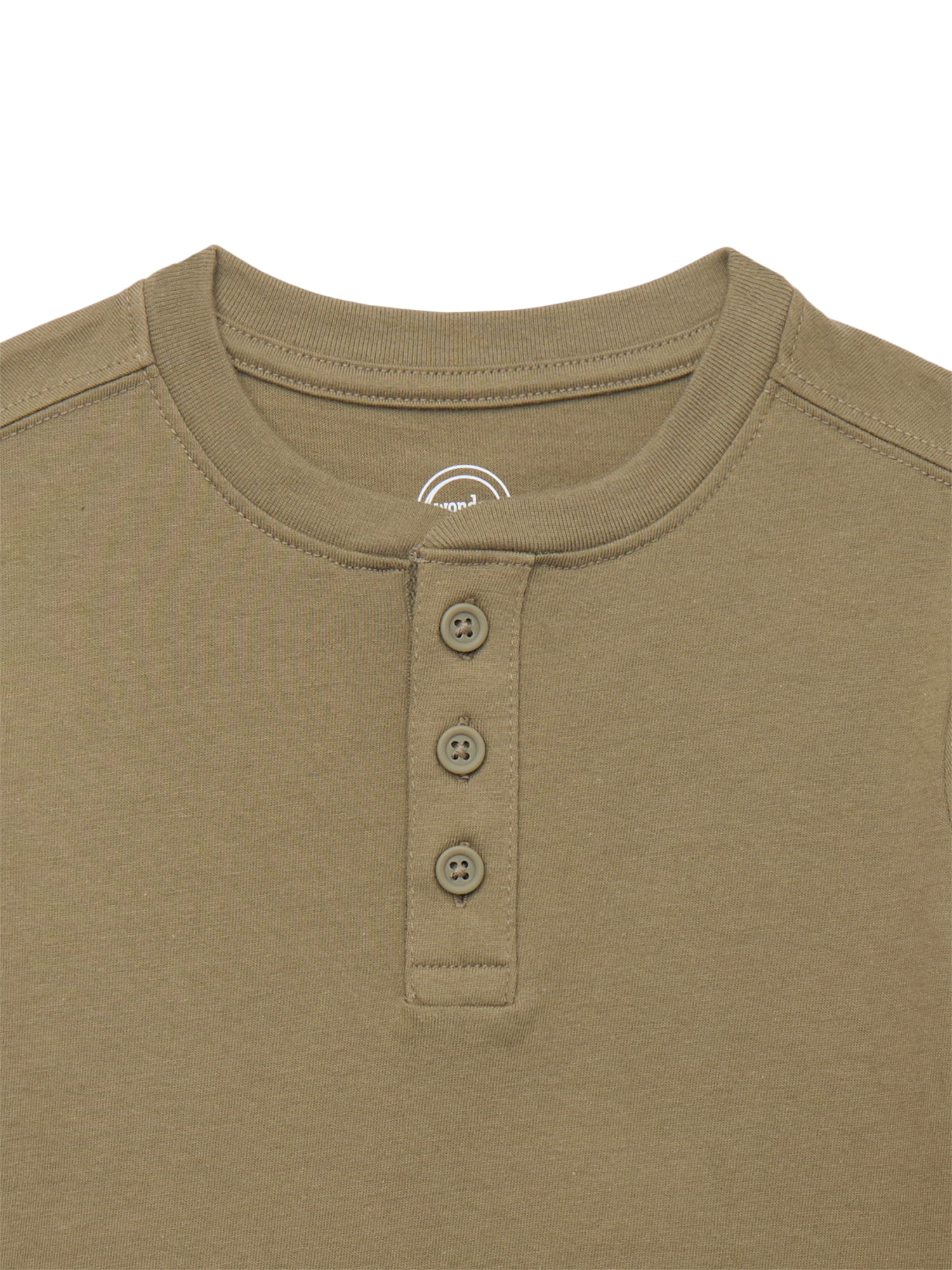Wonder Nation Boys Short Sleeve Henley T-Shirt, Sizes 4-18
