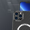 thumbnail image 6 of Frusde for iPhone 15 Pro Magnetic MagSafe Case Carbon Fiber Slim Durable Shockproof Business Case-Purple, 6 of 6