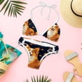thumbnail image 6 of Pixel Dog One-Piece Swimsuit Bikini Set, Detachable Sponge, Adjustable Strap, Two-Pack, Beach Vacation Wear, 6 of 6