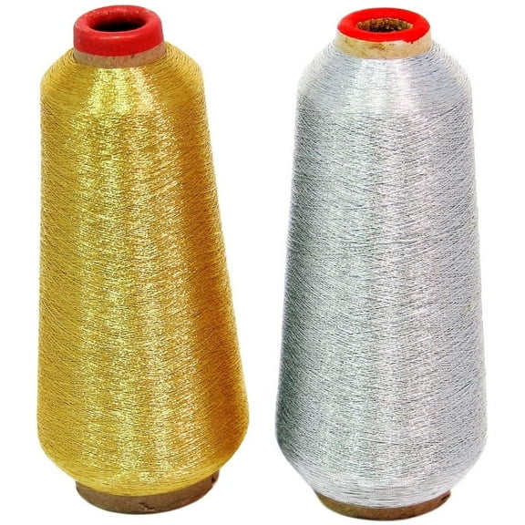 ThreadNanny New Gold and Silver Metallic Machine Embroidery Threads - 10000 Yards