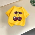 thumbnail image 3 of Tfken Soft Comfy Tops For Girls Daily Wear Holiday Short Sleeve Tees Tshirts Graphic Print T-Shirts Fashion Child Stretch Clothes Size 4-6 Years, 3 of 4