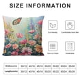 thumbnail image 5 of PHYHOO  Floral Throw Pillow Covers Pink Floral Romantic Wildflower Plants Decoration Pillow Cover Nature Scenery Cushion  for Couch Sofa Bedroom Car, 5 of 5