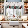 Christmas Tree Curtain Valances for Windows Treatment Tier Curtains