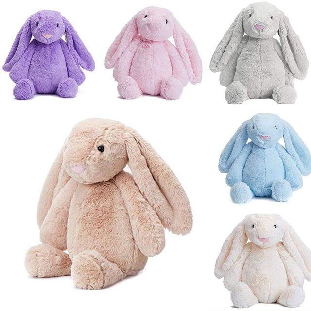 Rabbit Toy Soft Plush Cute Suffed Bunny Rabbit Doll Toy Gift Decoration for Baby Kids Children (Small, Blue)