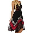 thumbnail image 4 of Sakkas Aphrodite Embroidered Batik Dress - Black / Pink - OS, 4 of 4