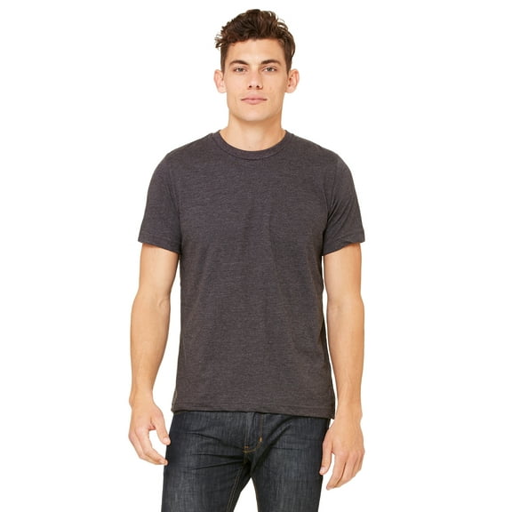 Bella Canvas Unisex Made In The Usa Jersey Short Sleeve Tee , 3001U , DRK GREY HEATHER , Medium