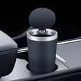 thumbnail image 1 of BUYISI Car Mini Bin Cup Holder Portable Small Plastic Trash Can For Home Office Bedroom Silver, 1 of 5