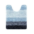 thumbnail image 4 of Home Must Haves Navy Blue Large 2 Piece Ombre Microfiber Soft Thick Plush Bath Mat Set, 4 of 5