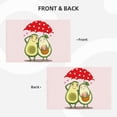 thumbnail image 4 of Placemats Set of 4 / 6, Avocado Lovers Wearing Umbrella Placemats for Dining Table Indoor/Outdoors Heat Resistant Washable Placemats 18" x 12", 4 of 8