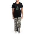 thumbnail image 4 of CafePress - Christmas Tree With Music Notes And Heart Pajamas - Women's Short Sleeve Print T-Shirt and Pants Dark Cotton Pajama Set, 4 of 7