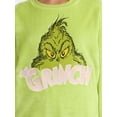 thumbnail image 4 of Dr. Seuss The Grinch Women's Plush Graphic Sweatshirt with Long Sleeves, Sizes XXS-XXL, 4 of 5