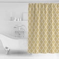 thumbnail image 4 of Yellow Moroccon Shower Curtains for Bathroom Waterproof Fabric Bath Curtains Decor Bath Tub Curtain Farmhouse Minimalist Ethnic Geometric Decorative Shower Curtain Sets with 12 Hooks, 72x72 Inch, 4 of 6