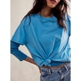thumbnail image 4 of Yunliwuli Women's Fashion T-Shirt Casual Short Sleeve Round Neck Solid Color Loose Tops Summer Tunic, 4 of 6