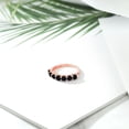 thumbnail image 4 of Gem Stone King 0.91 Ct Round Black Onyx 18K Rose Gold Plated Silver Ring, 4 of 4